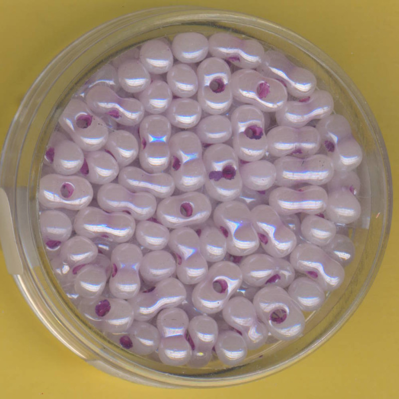 9644-964 Farfalle Perlen 6,5x3,2mm wachs lila 17g