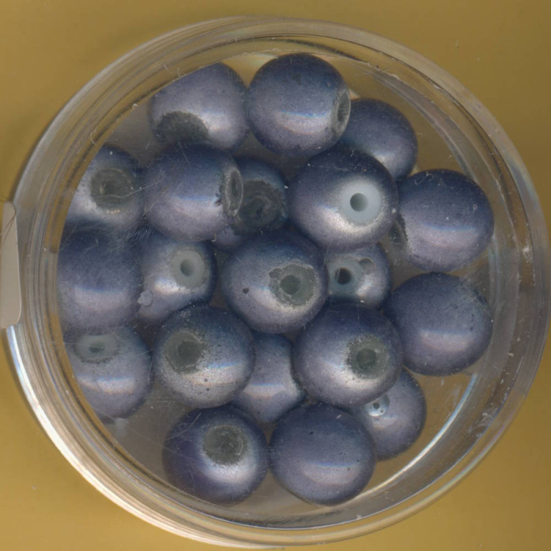 0733-08874 Miracle-Beads 8mm dunkelgrau 20 Stück