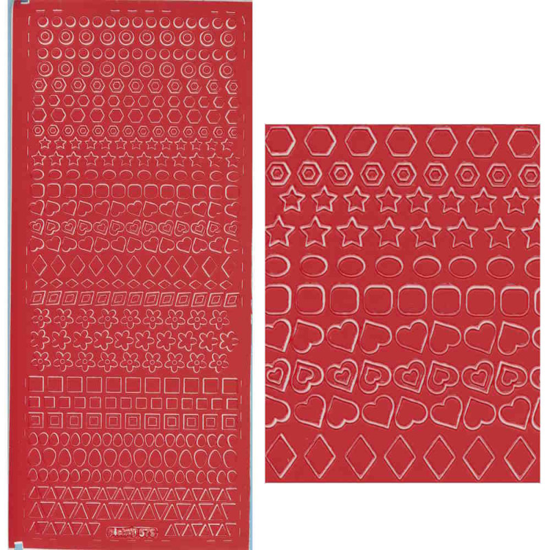 pu579r Sticker Ornamente rot
