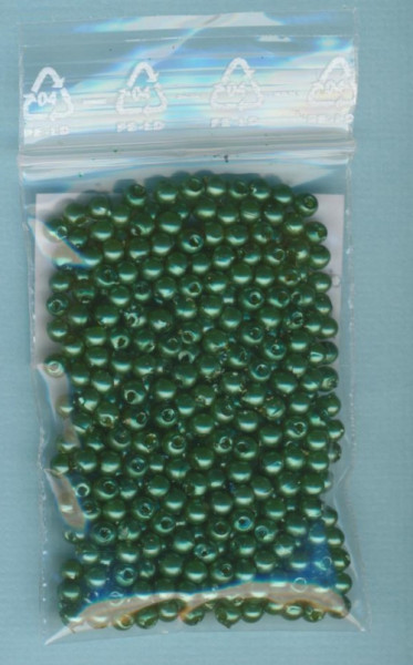 1130967 efco Wachsperlen 3mm dunkelgrün 4g