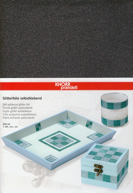 7901880 Glitterfolie selbstklebend schwarz A4