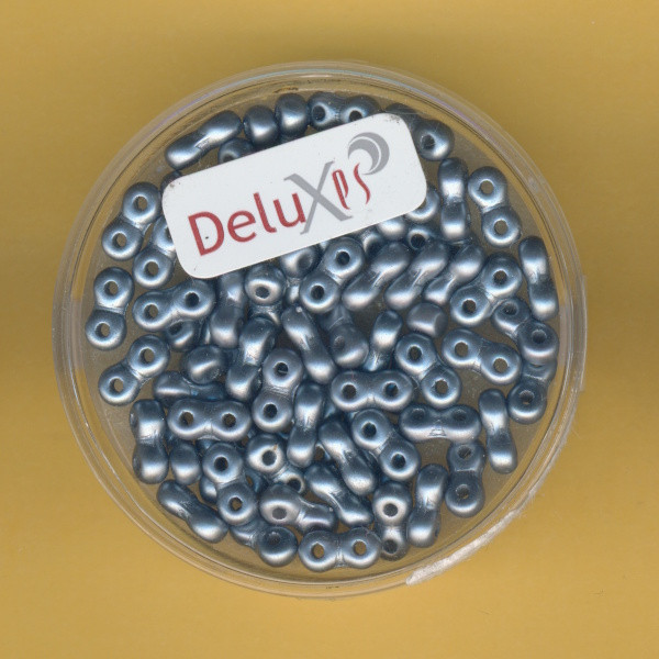 9696-06514 Infinity Beads 3x6mm dunkelgrau 5,5g