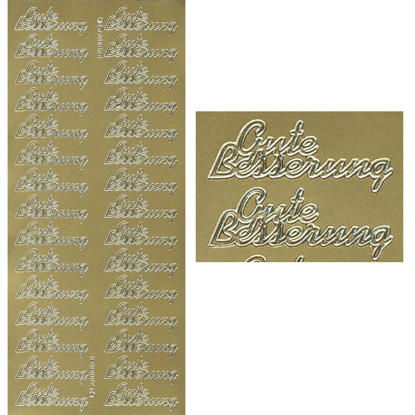 1082g Sticker Gute Besserung gold