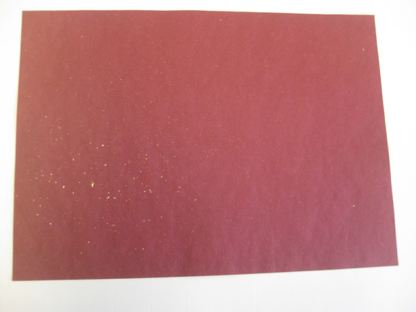 511202 Naturpapier A4 rot gold flitter