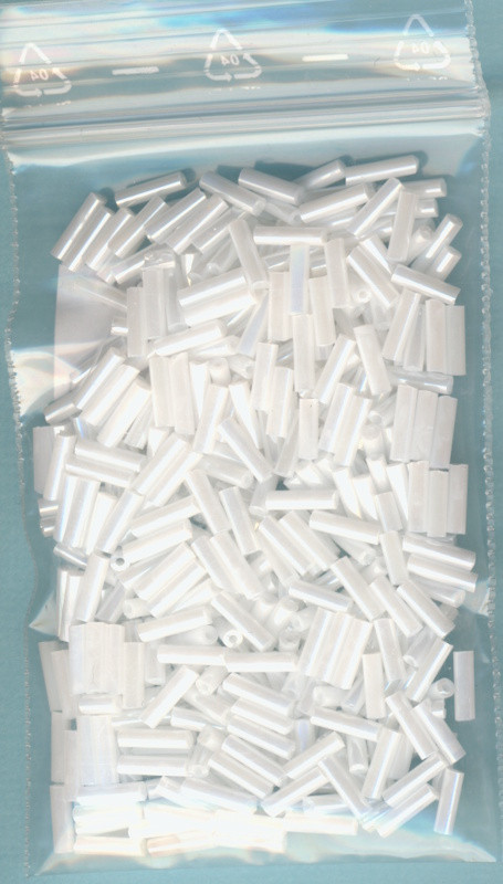 tsdb6121 Glasperlen Stifte 6mm weiß glänzend 15g