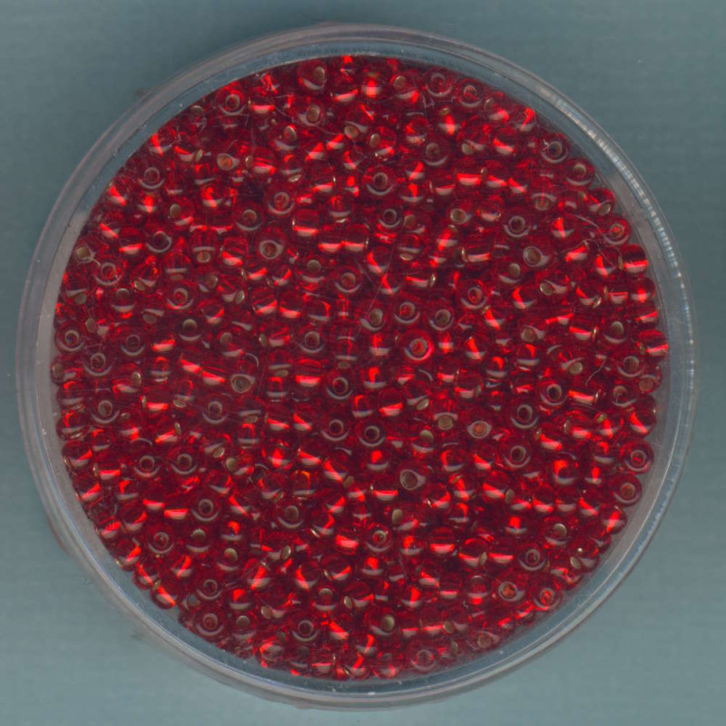 9289-114 Rocailles 2mm rot Silbereinzug 17g