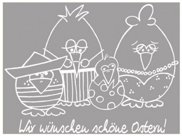 Stempel "Wir wünschen schöne Ostern!"