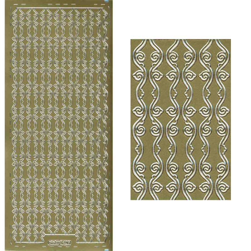 pu407g Sticker Linien 3 gold