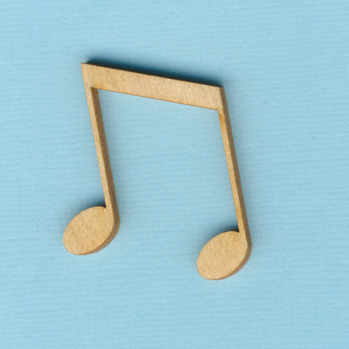 noh3699d Holz Deko Doppelnote 40mm