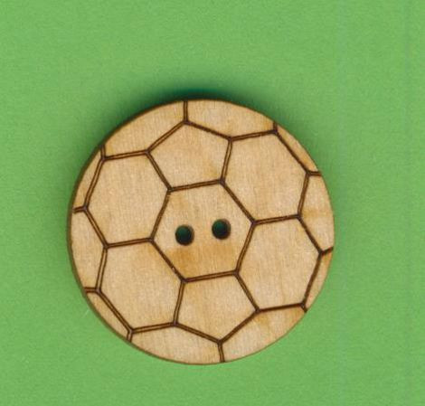 buh5825 Holzknopf Fussball 25mm