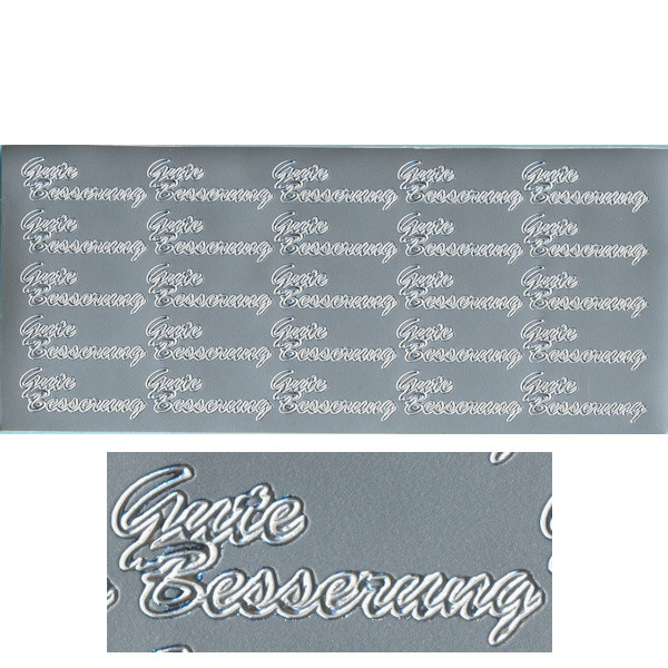 028s Sticker Gute Besserung 2 silber