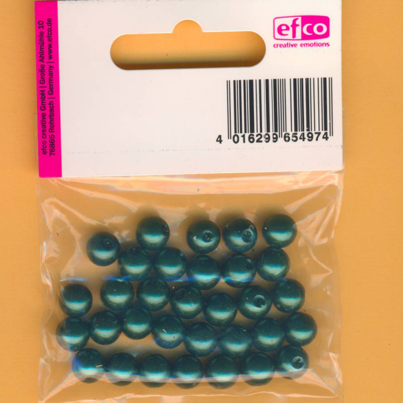 1031267 Wachsperlen 8mm dunkelgrün 32 Stück in Packung