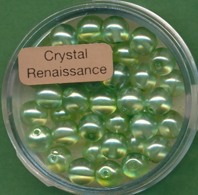 078006494 Crystal Renaissance Perlen 6mm hellgrün 40 Stück