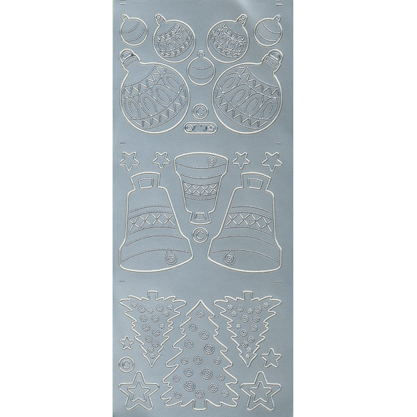 rd81847s Sticker Weihnachtsschmuck silber