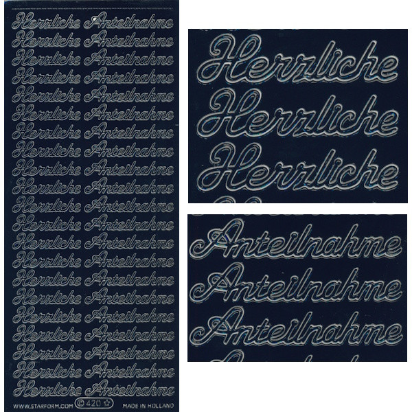 ls420sch Sticker Herzliche Anteilnahme schwarz
