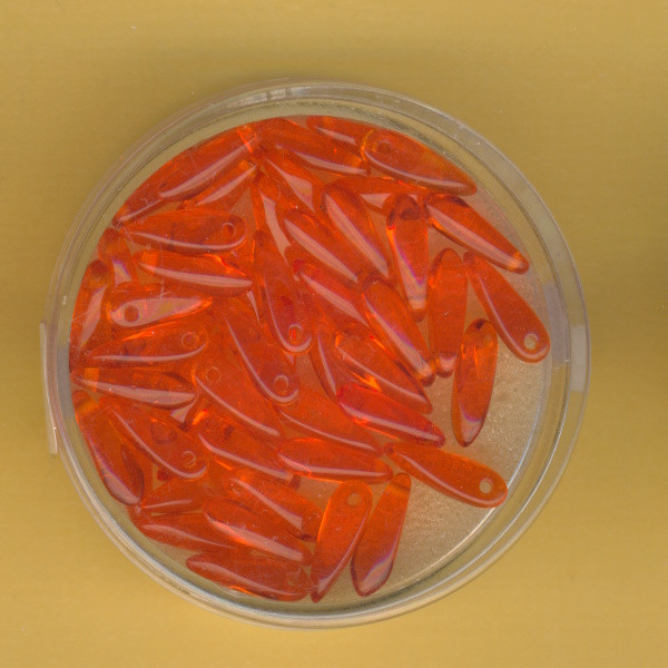 4834-11074 Glasperlen Tropfen 11mm orange 50 Stück