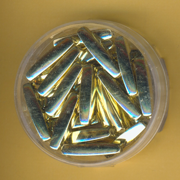 0807-18934 Wachsperlen Röhrchen 4x18mm gold metallic 30 Stück