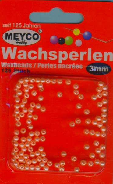 10304 Wachsperlen 3mm lachs 125 Stück