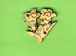 Holz-Deko Enzian 4,5cm