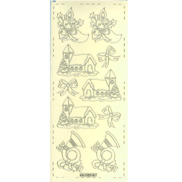 pu517g Sticker Weihnachtsstimmung 4 gold transparent