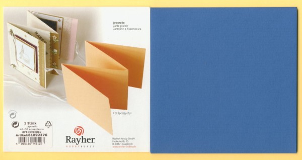 81892376 Leporello 13,5 x 13,5cm royalblau