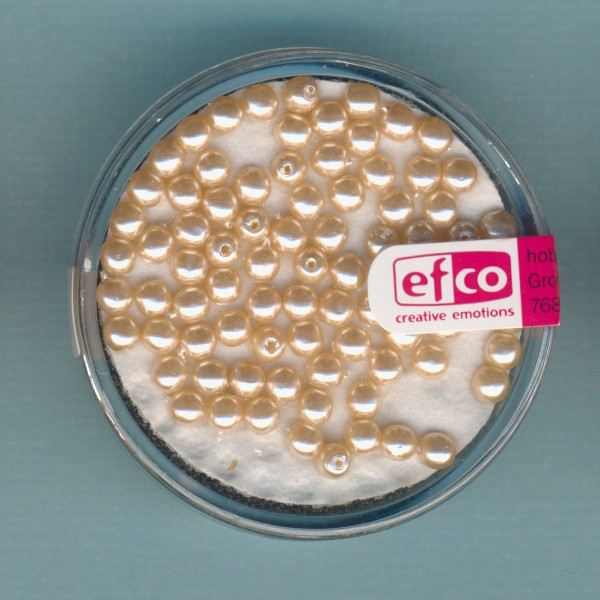 2102302 Glaswachsperlen 3mm creme 75 Stück