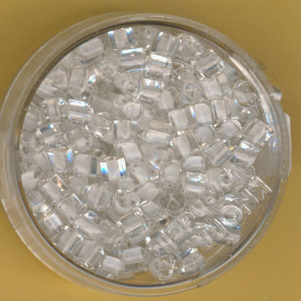 3119300 Glasperlen Dreieck 3,5x3,5mm kristall-weiß 15g