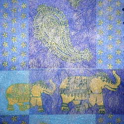 Vlies Elefant blau