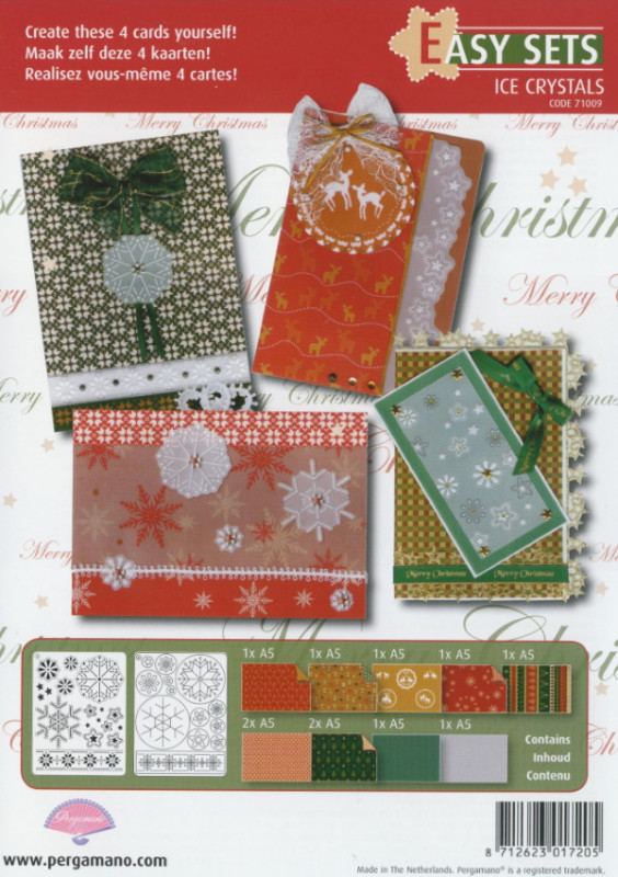 17205 Pergamano Easy Set Ice Crystals für 4 Karten