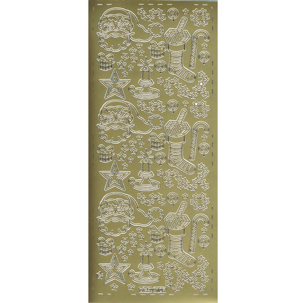 pu107g Sticker Weihnachtsschmuck 6 gold