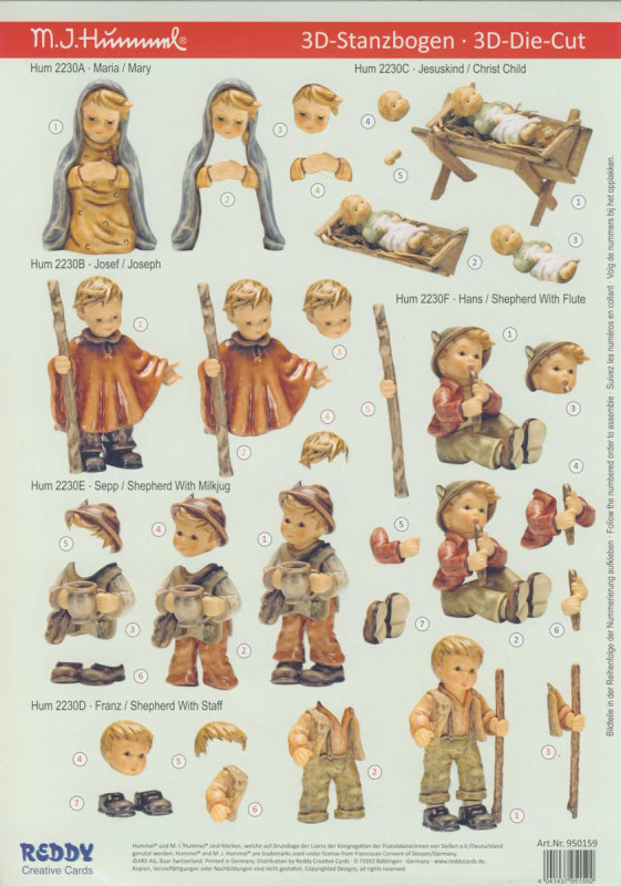 950159 3D Stanzbogen A4 M I Hummel Maria