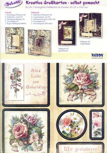 Kartenset Faltkarten 2 Blumen