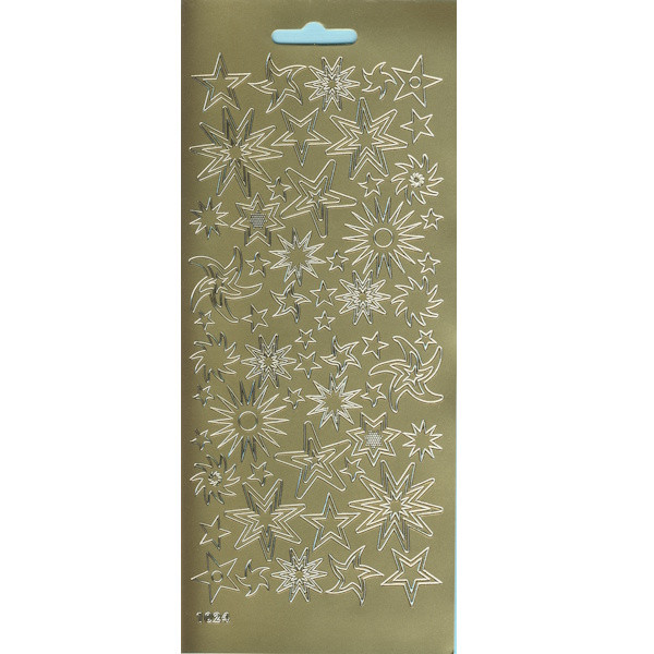 cl1024g Sticker Sterne 8 gold