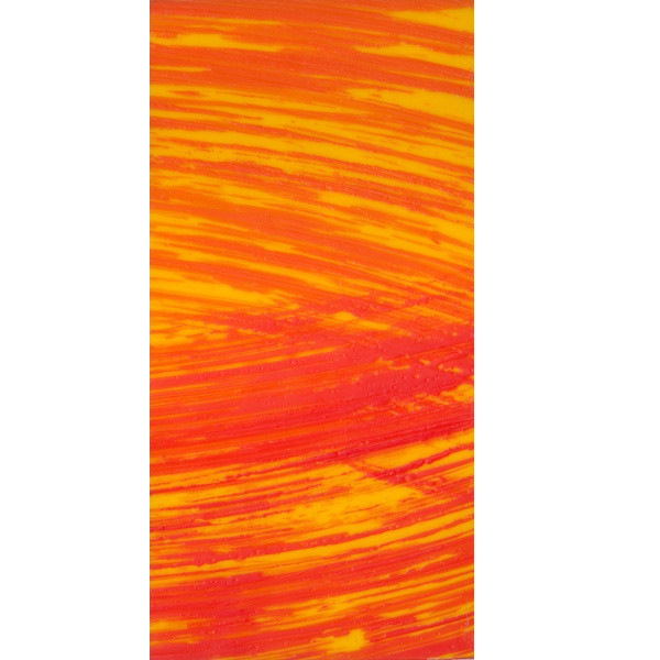 1103 Kerzen Wachsplatte mit Struktur gestreift gelb-orange 200x100mm