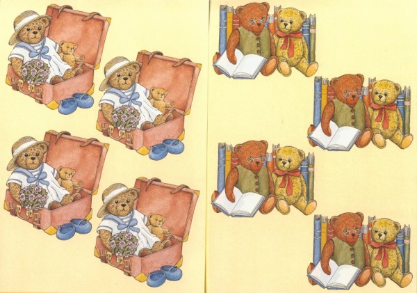 54220300 Motivbögen Teddybären 2 für 3D Karten