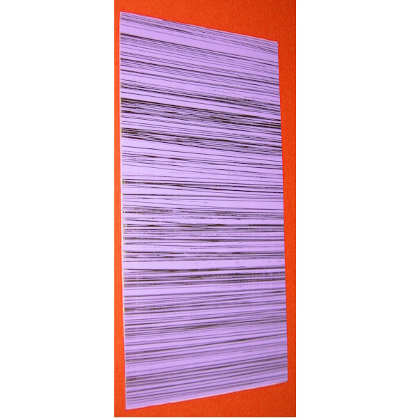 7009071 Kerzen Wachsplatte gestreift gold-zartflieder 200x100mm