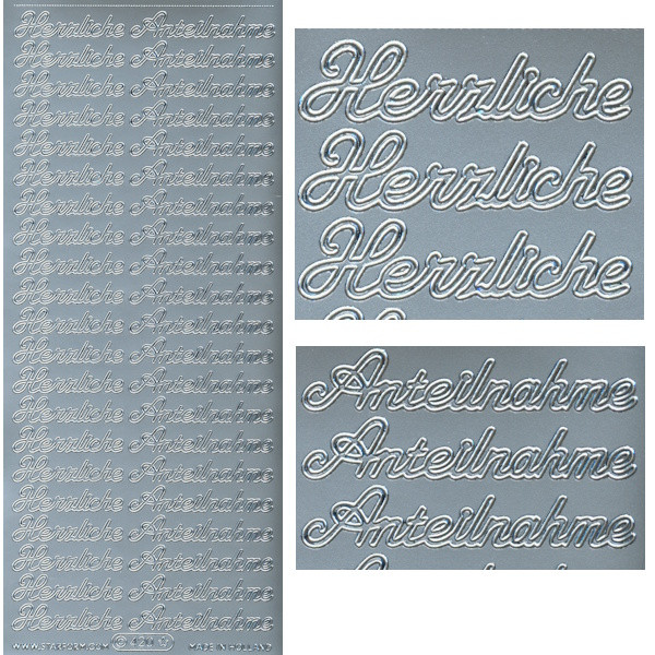 ls420s Sticker Herzliche Anteilnahme silber