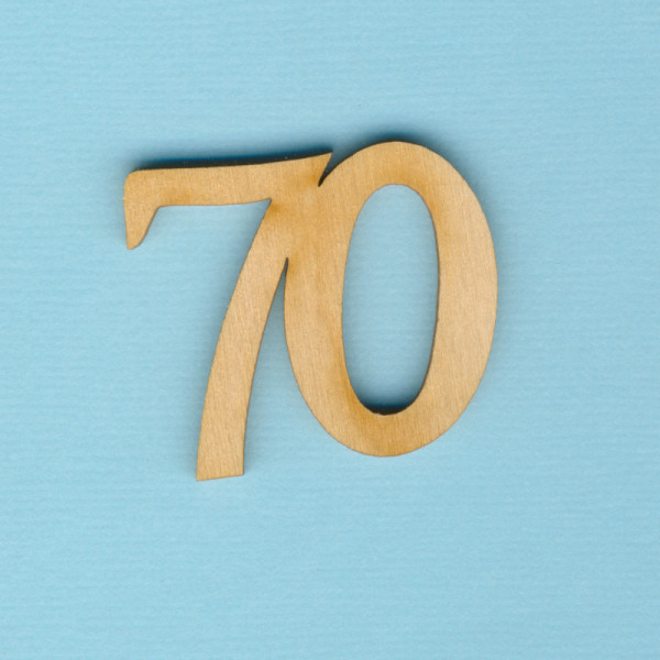 gez33070 Holz Jubiläumszahl 70 33mm