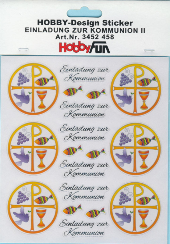 3452458 Hobby Design Sticker Einladung zur Kommunion II