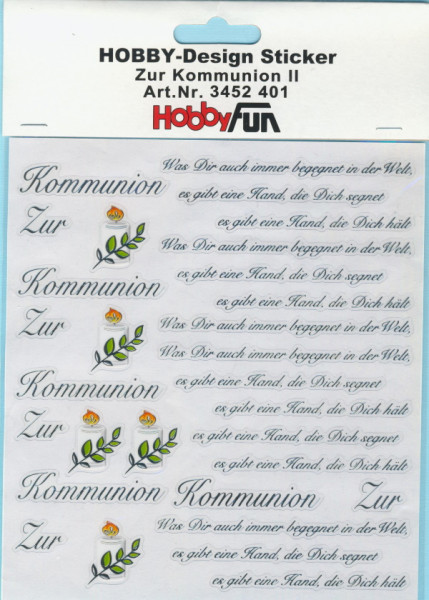 3452401 Hobby Design Sticker Zur Kommunion II