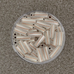 562910144 Glasstifte twisted matt kristall kupfer 10mm 15g