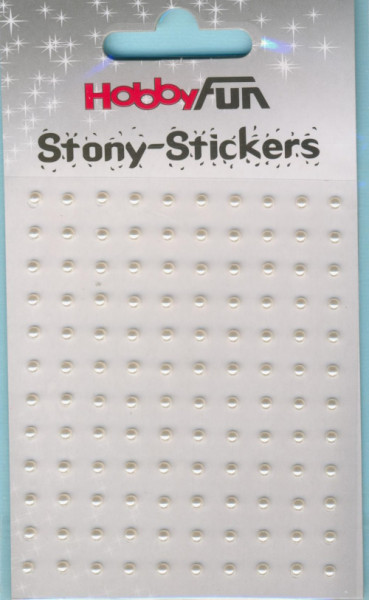 3451786 Stony Stickers Wachs Halbperlen 3mm creme 120 Stück