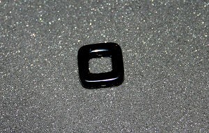 Polaris quadrat 16mm schwarz glänzend