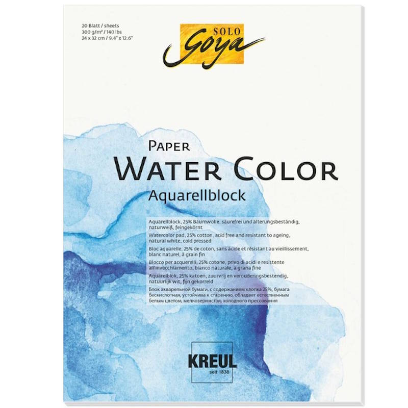 68012 Solo Goya Paper Water Color Aquarellblock 24x32cm