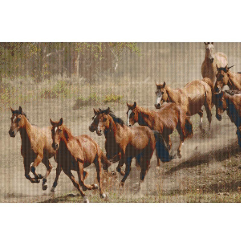 830009 Pixelhobby Klassik Set Pferde im Galopp 2