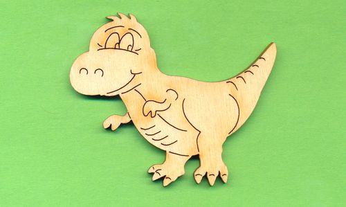 Holz-Deko Mopsy Saurus 8cm