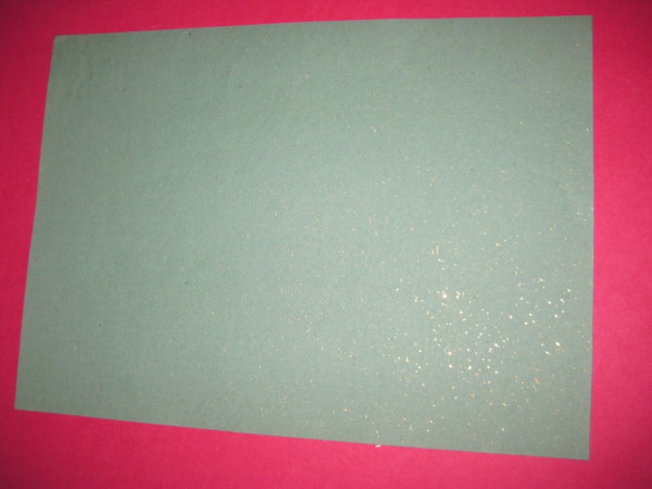 511204 Naturpapier A4 grün gold flitter