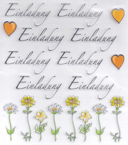 Hobby-Design Sticker Einladung