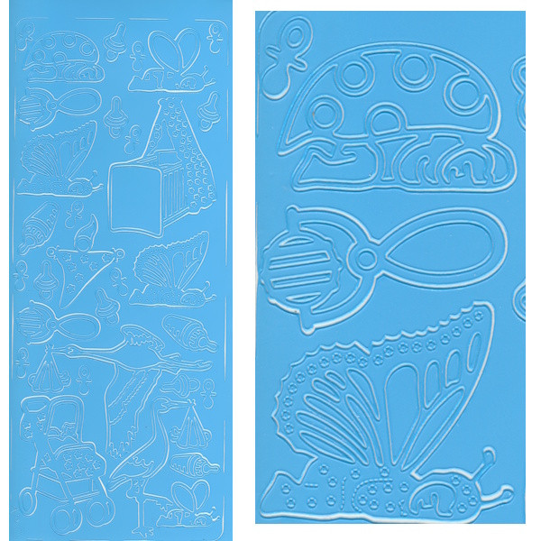 pu092hb Sticker Babysachen 2 hellblau