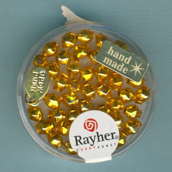 1480206 Glas Rautenperlen 5mm gold 42 Stück